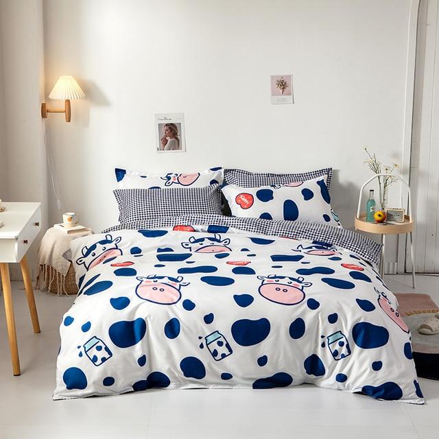 Adorable Cow & Milk Bedding Set
