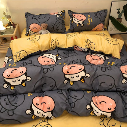 Adorable Happy Cow Bedding Set