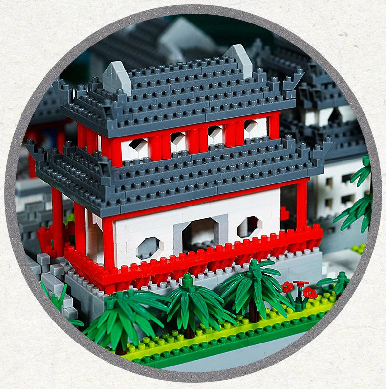 The Ancient Pagoda  Lakeside Village: A Nano Building Block Set