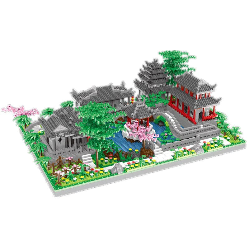 The Ancient Pagoda  Lakeside Village: A Nano Building Block Set