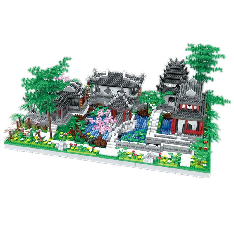 The Ancient Pagoda  Lakeside Village: A Nano Building Block Set