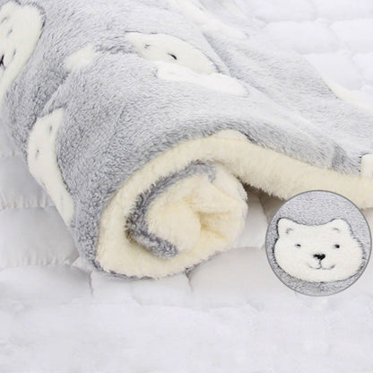 Bear Print Super Soft and Comfy Cat and Dog Bed