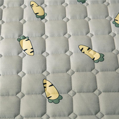 Carrot Quilted Fitted Bedsheet