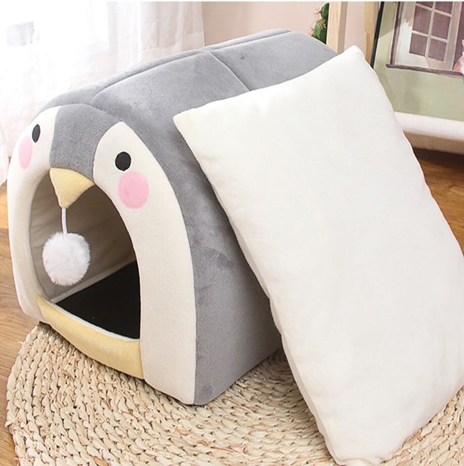 Cat Dog Beds Cave Happy Penguin Hideout