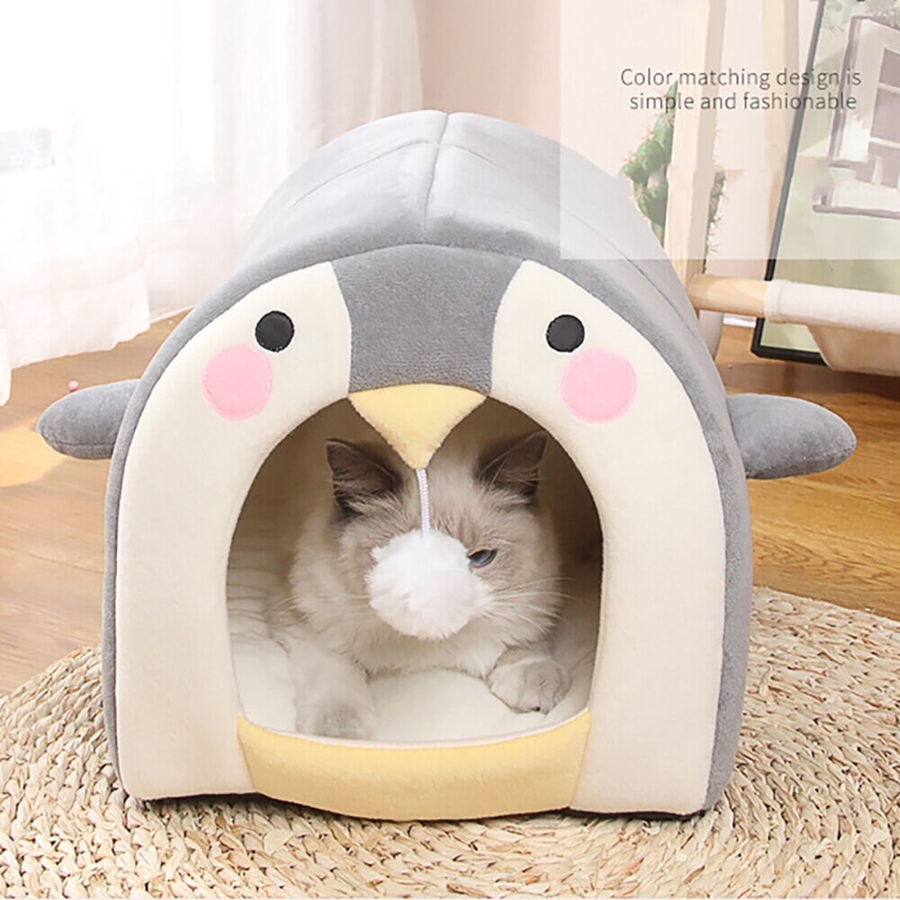 Cat Dog Beds Cave Happy Penguin Hideout