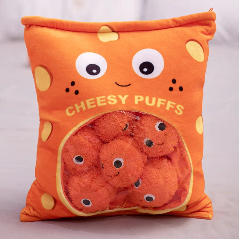 Kawaii Cheesy Puffs Snack Bags Plushies