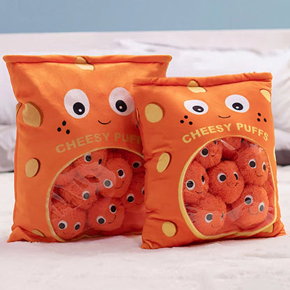 Kawaii Cheesy Puffs Snack Bags Plushies