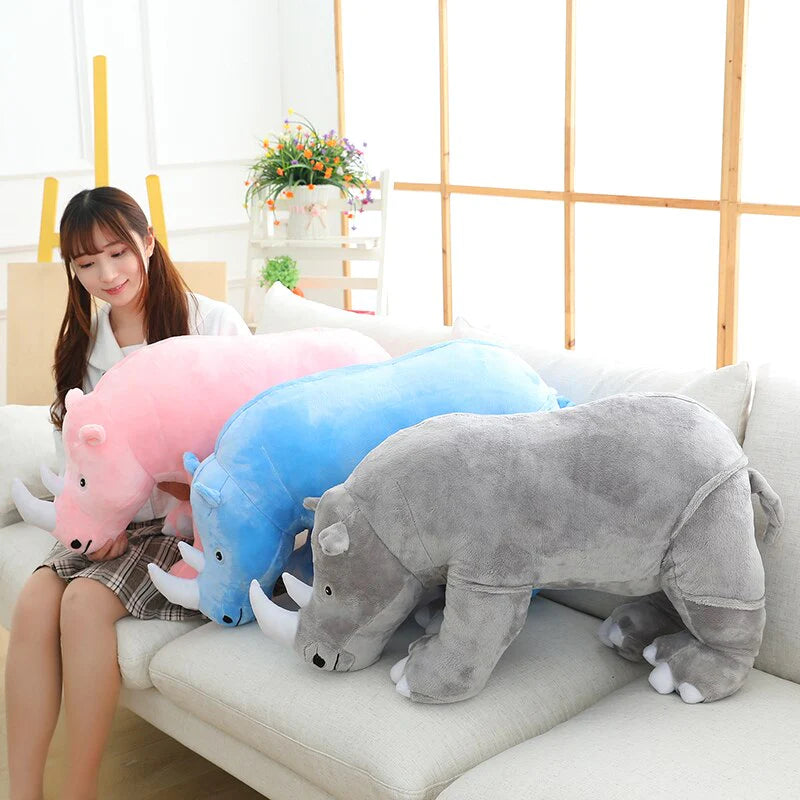 Colorful Kawaii Cuddly Rhino Stuffed Animals Plushies