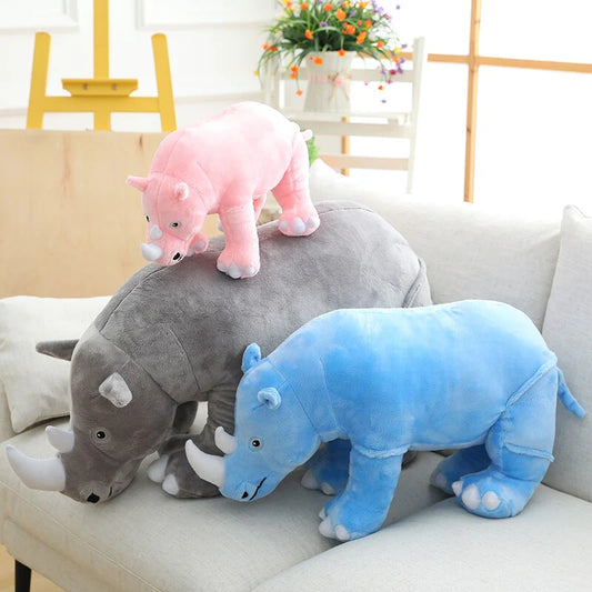 Colorful Kawaii Cuddly Rhino Stuffed Animals Plushies