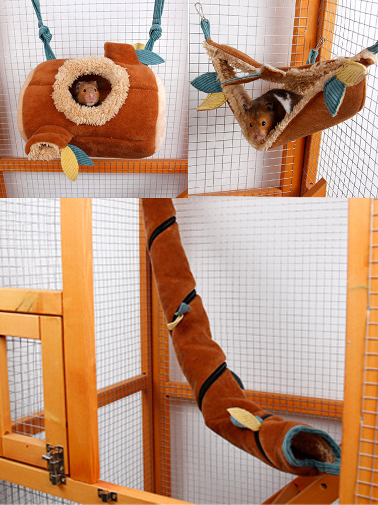 Comfortable Hanging Trunk Tubes Tree Hamster Jungle Set