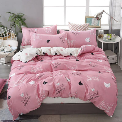 Cute Cat Print Bedding Set