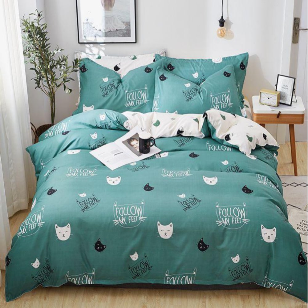 Cute Cat Print Bedding Set