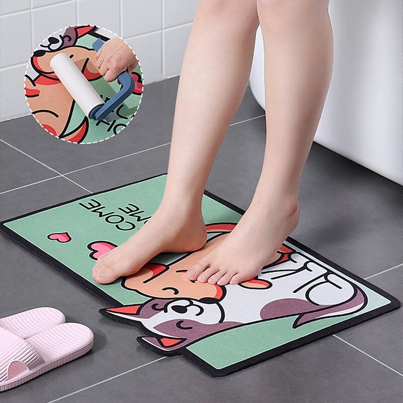 Cute Dog Bathroom Mat