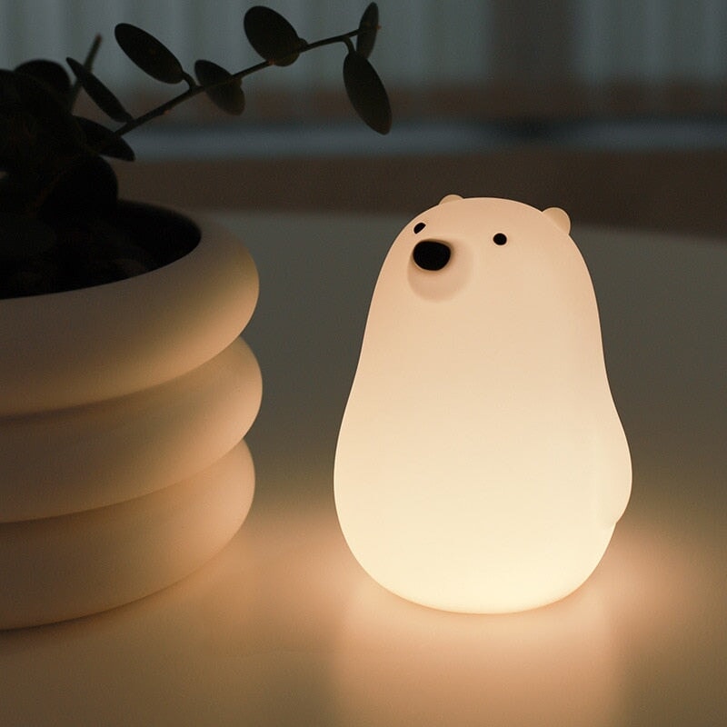 Cute Standing Polar Bear LED Night Light