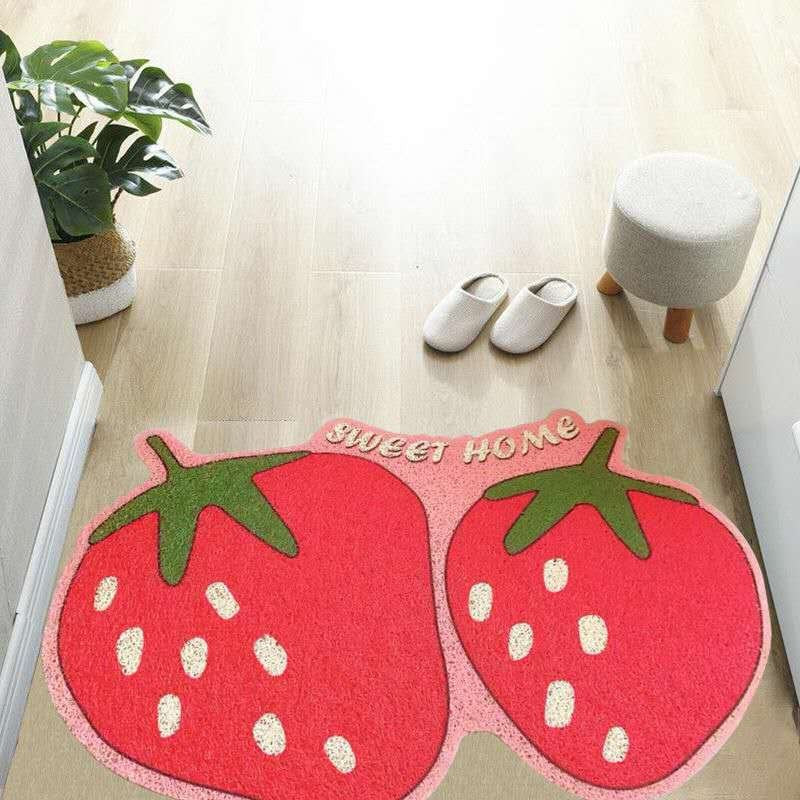Cute Welcome Cats and Fruits Mat