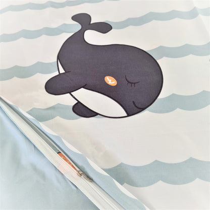 Light & Dark Whale Print Bedding Set