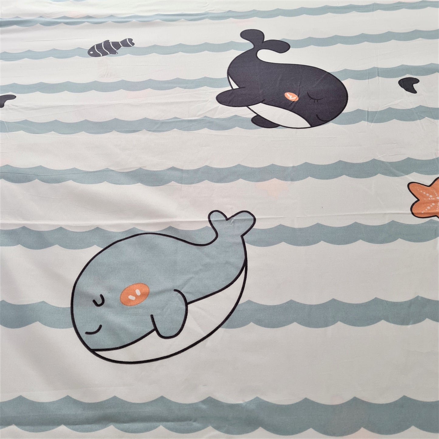 Light & Dark Whale Print Bedding Set