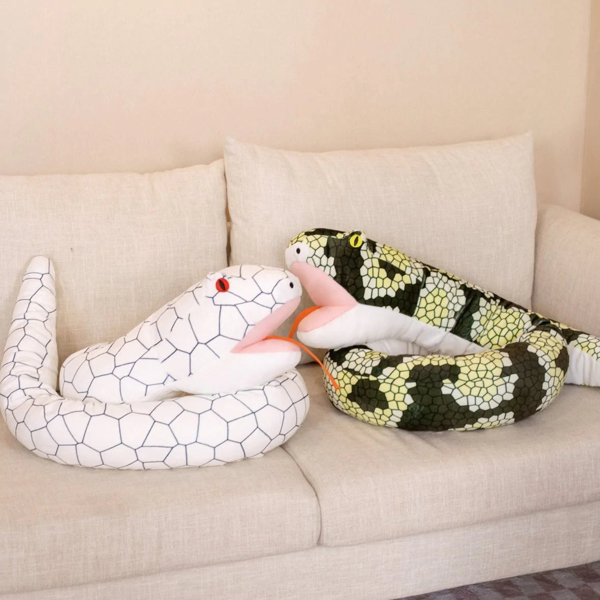 Diablo & Ivy the 63" Kawaii Snake Stuffed Animal Plushies