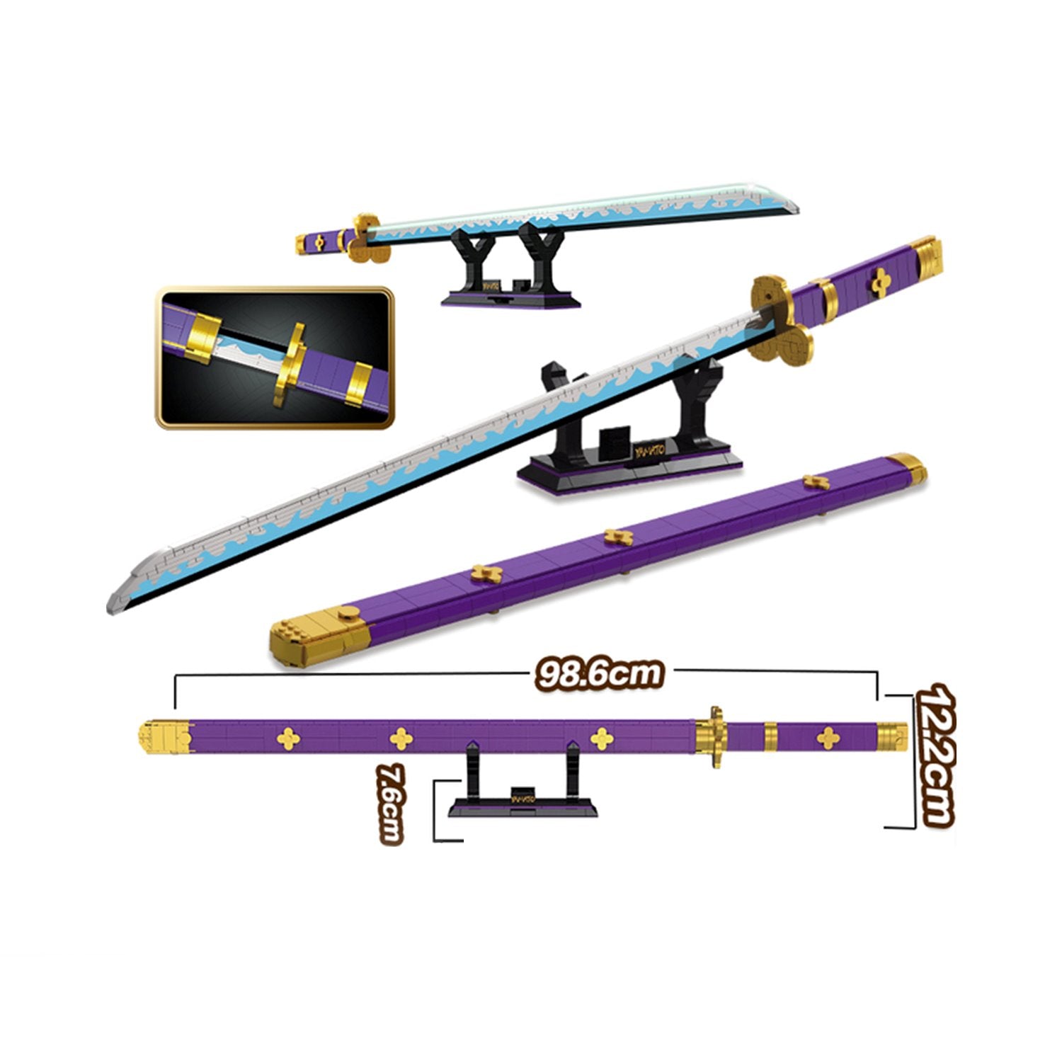 Enma Katana of Zoro Building Set with Scabbard and Stand
