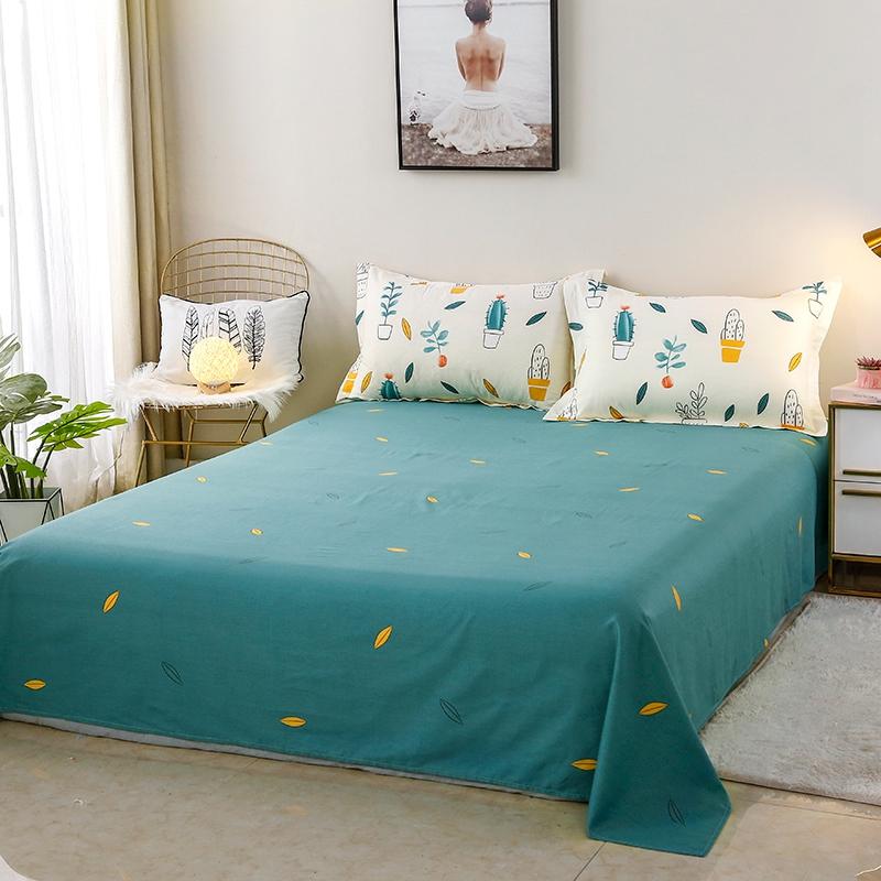 Floral Cactus Succulent Green Matching Bedding Set
