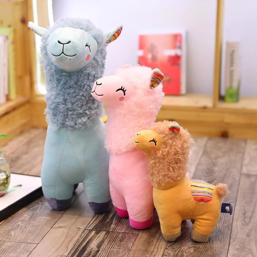 Fluffy Kawaii Alpaca Stuffed Animals Family Plushies
