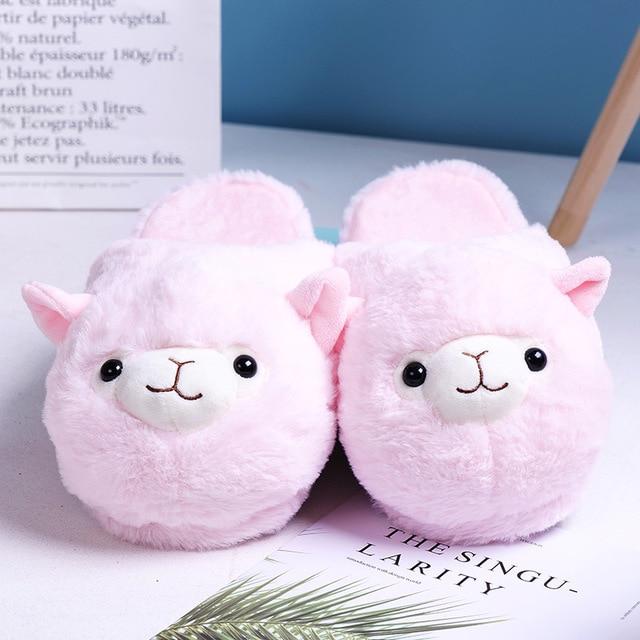 Fluffy plush hot sale slippers