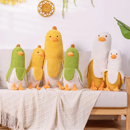 Kawaii Fluffy Banana Duck Crew Plushies
