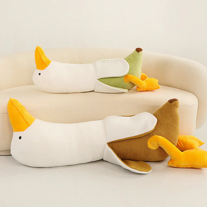 Fluffy Kawaii Banana Duck Stuffed Animals Plushie