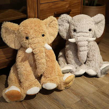 Kawaii Fluffy Elephant Plushies Family