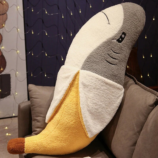 Fluffy Kawaii Shark Banana Stuffed Animal Toy Plushies