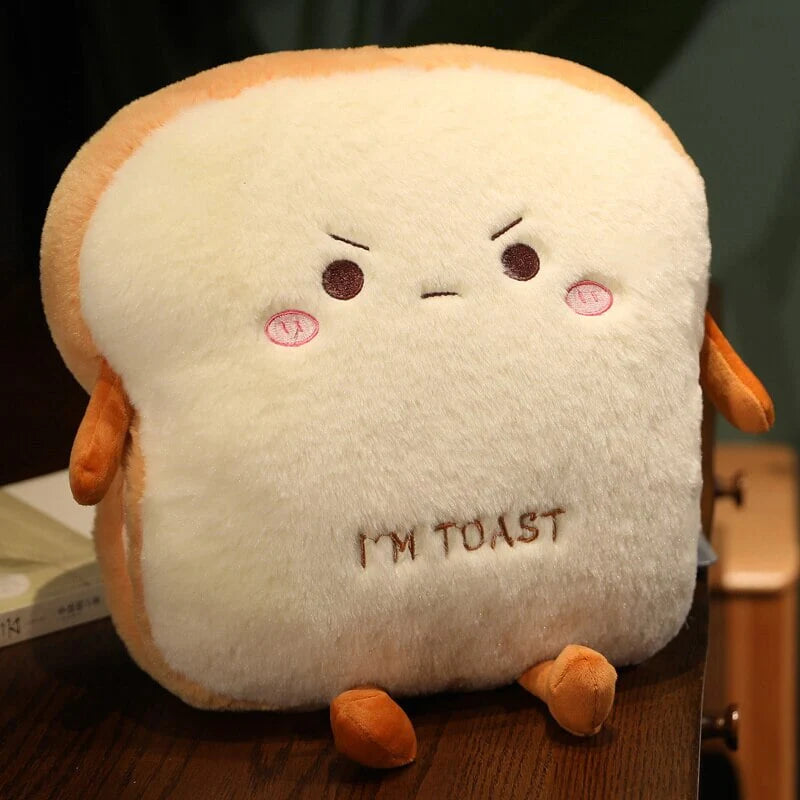 Fluffy Kawaii Toastie Bread Hand Warmer Stuffed Toys Plushies