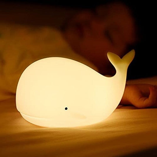 Friendly Kawaii Whale LED Night Light