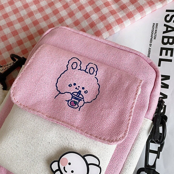 Funny Bunny Canvas Side Bag | NEW