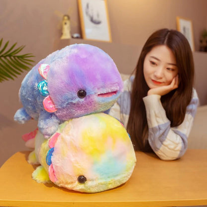 Kawaii Fuzzy Galaxy Axolotl Stuffed Animal Plushies