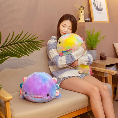 Kawaii Fuzzy Galaxy Axolotl Stuffed Animal Plushies