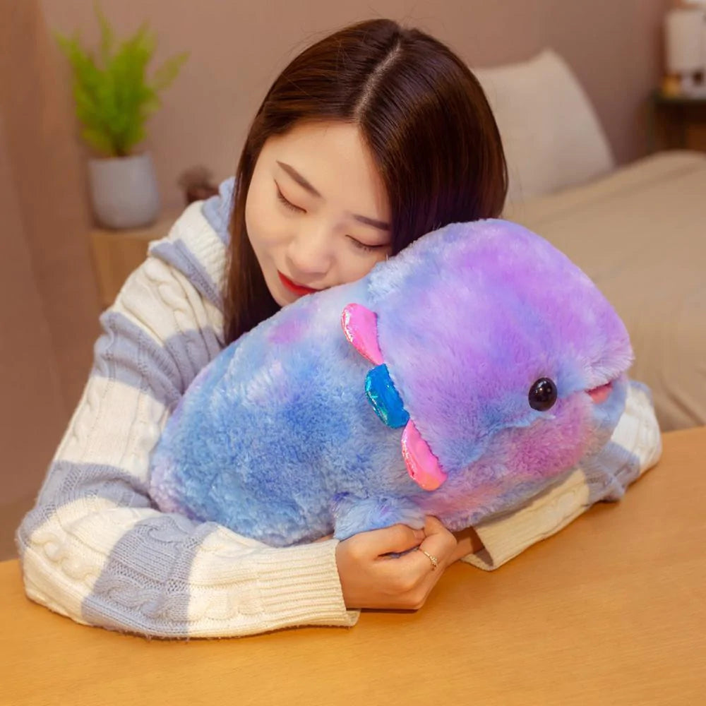 Kawaii Fuzzy Galaxy Axolotl Stuffed Animal Plushies