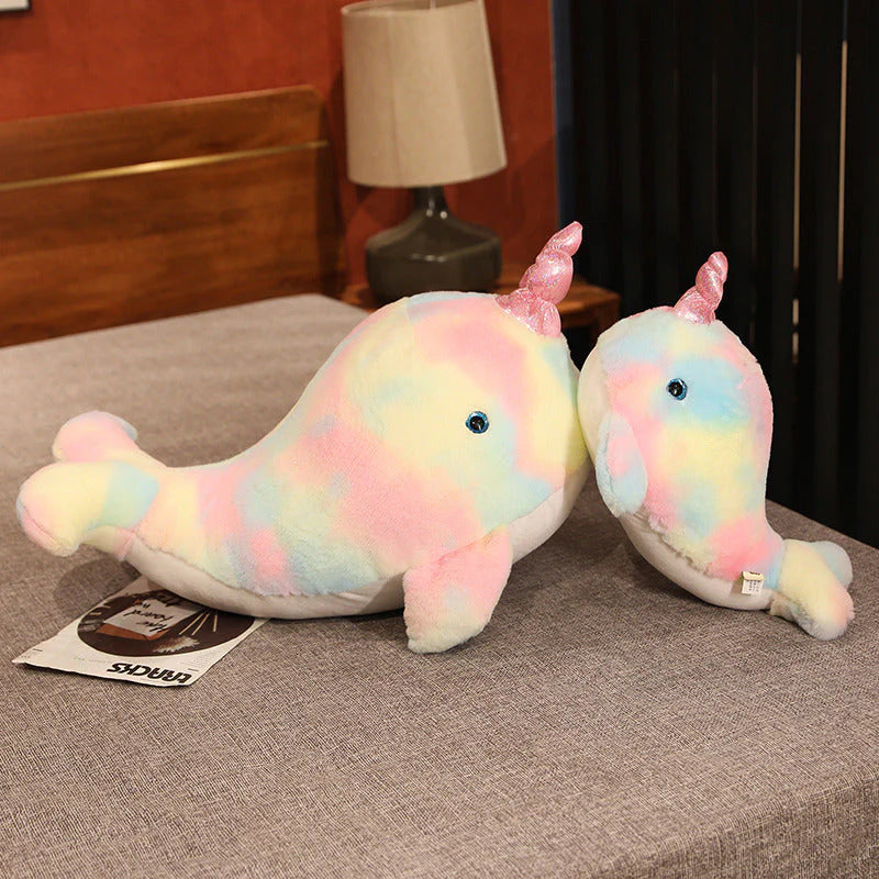 Fuzzy Kawaii Galaxy Chubby Narwhal Stuffed Animals Plushies