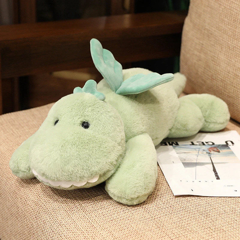 Hajiro the Goofy Green Kawaii Dinosaur Stuffed Animal Plushies