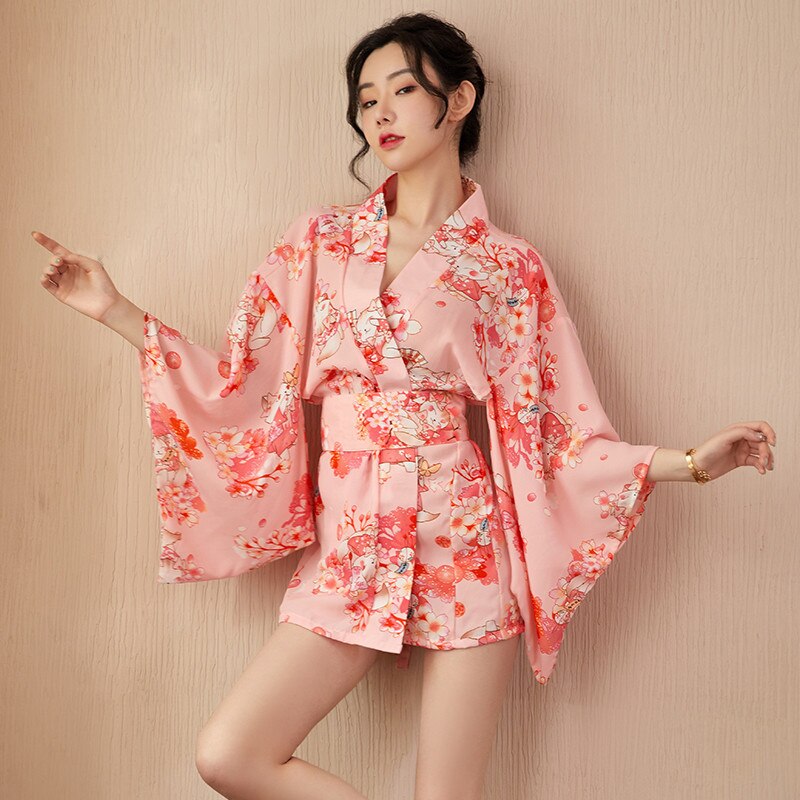 Japanese Cherry Blossom Sakura Pink Kimono