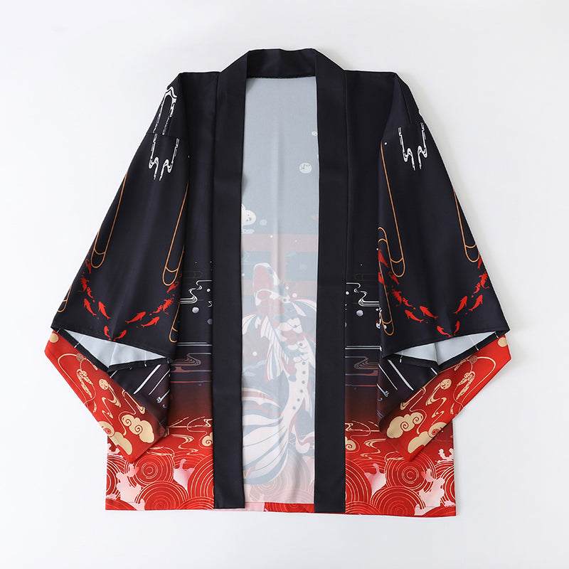 Japanese Great Koi of Torii Gate Women's Kimono Cardigan | NEW