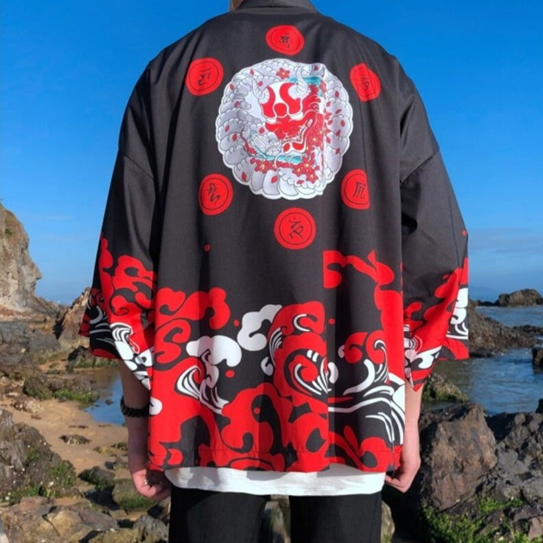 Japanese Art Fancy Kimono Cardigan Robe Short