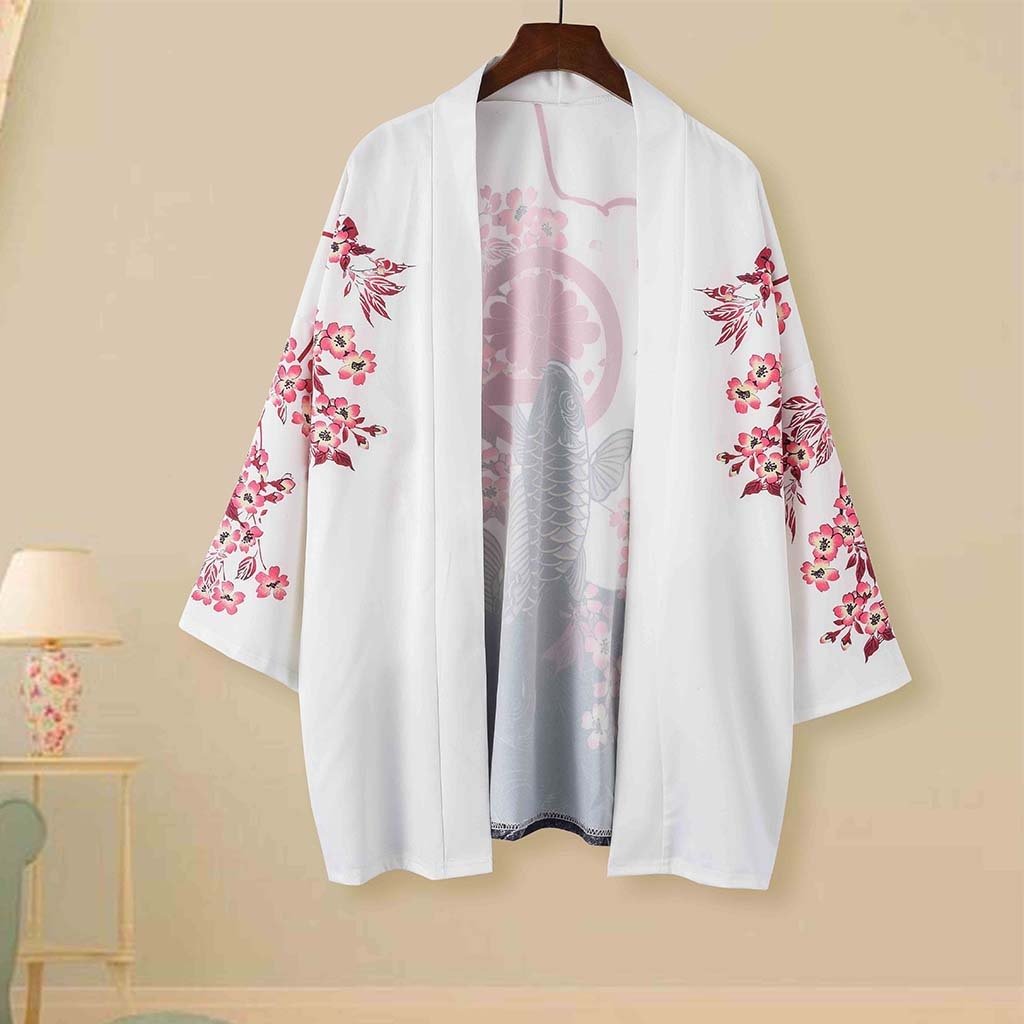 Japanese Magnificent Koi Kanagawa Waves Unisex Kimono