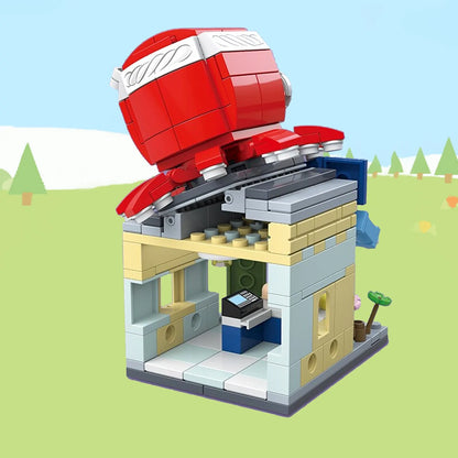 Japanese Seafood Street Stalls Micro Building Sets