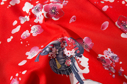 Japanese Sakura Cherry Blossom Print Kimono