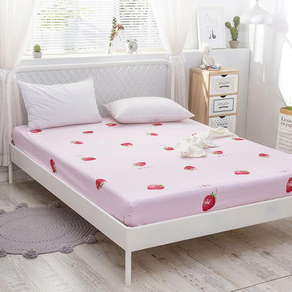 Japanese Strawberry Fitted Bedsheet