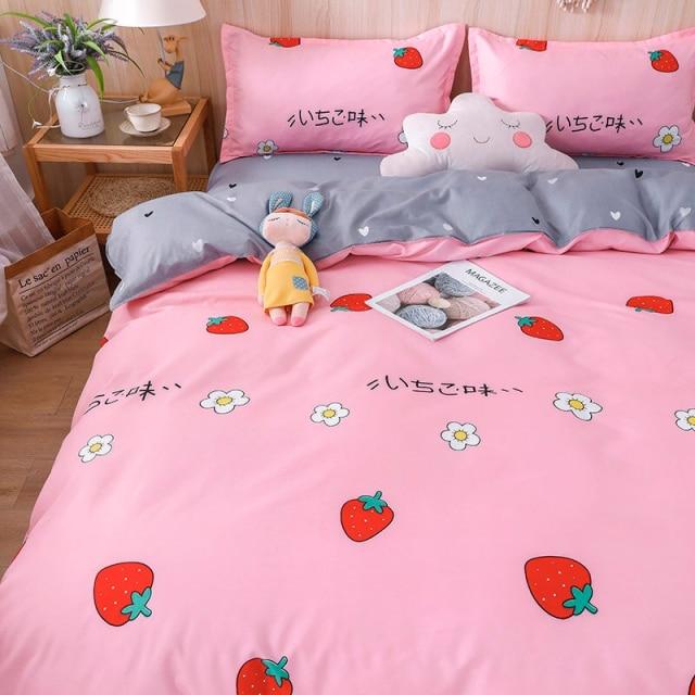 Japanese Strawberry Flavour Bedding Set