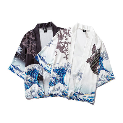 Japanese Women Kimono Great Waves