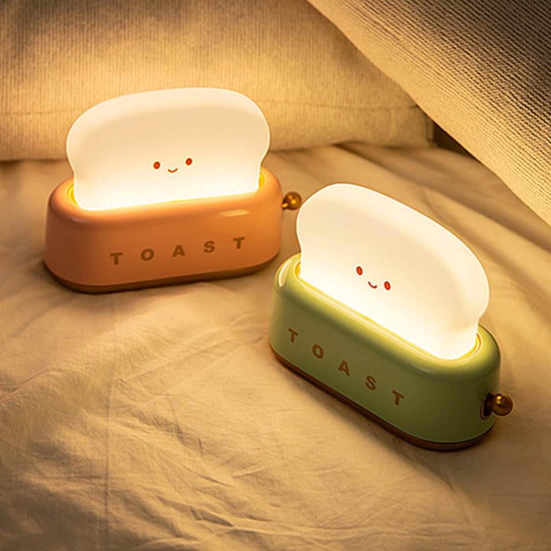 Kawaii Bread Toaster Machine LED Night Light