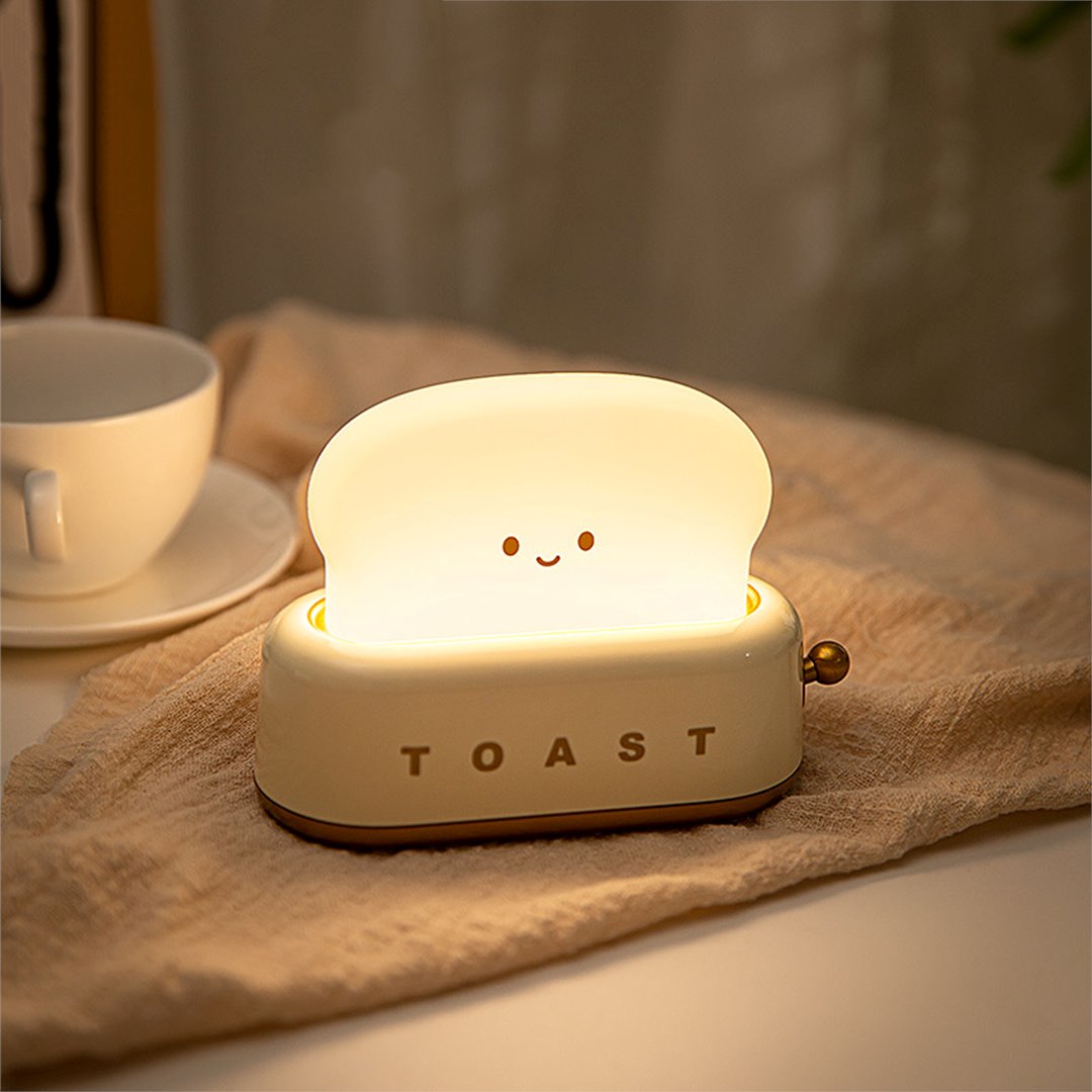 Kawaii Bread Toaster Machine LED Night Light