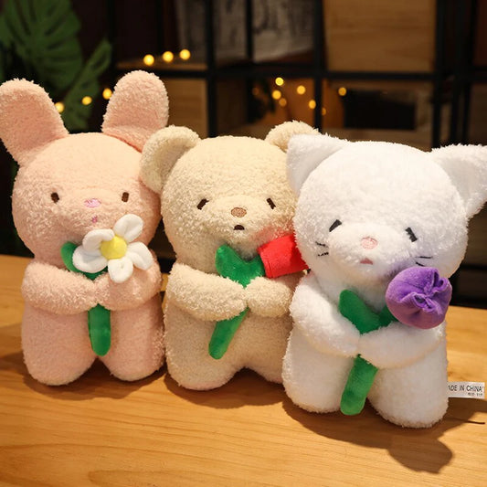 Kawaii Flower Fluffy Plushie Friends